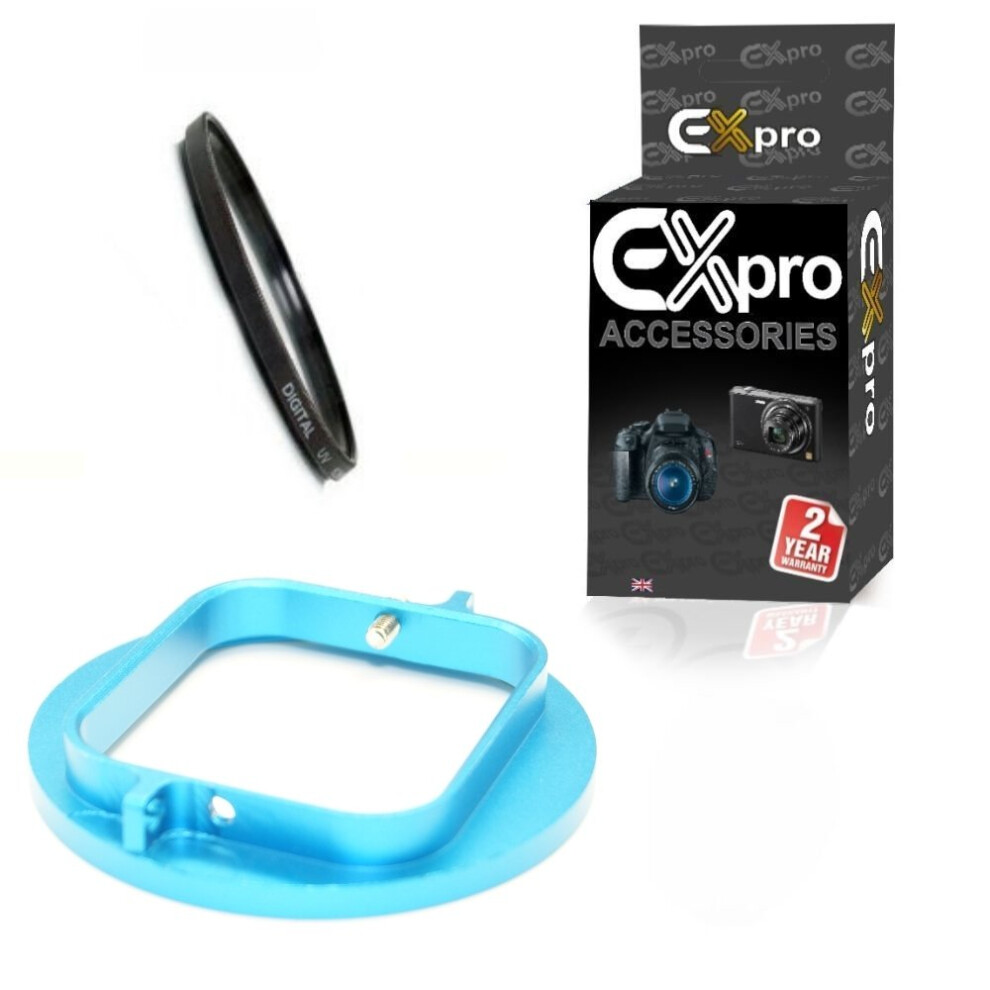 Ex-Pro Filter Adapter To 52Mm Std Lens Uv Lens Fits Gopro Hero 3 3+ 4 Blue 5055256990853