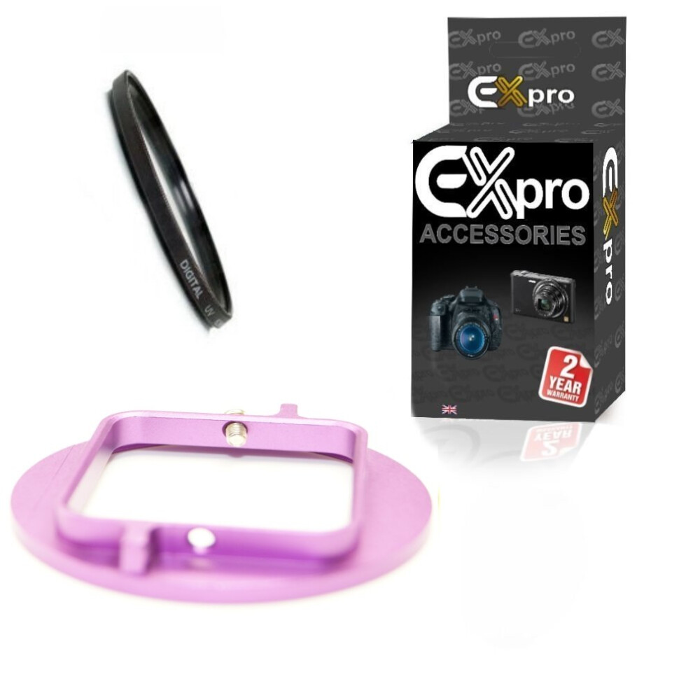 Ex-Pro Filter Adapter To 52Mm Std Lens Uv Lens Fits Gopro Hero 3 3+ 4 Purple 5055256990884