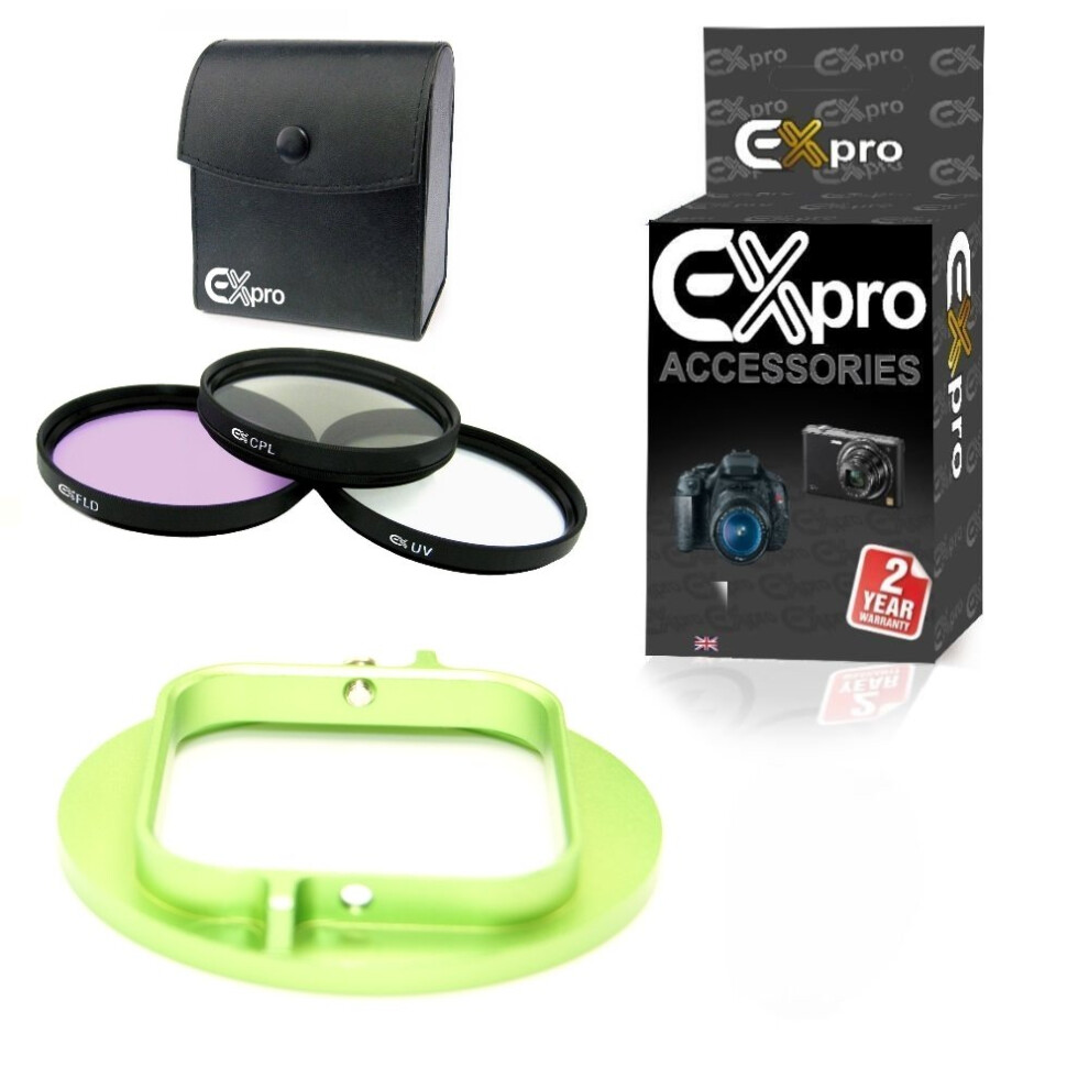 Ex-Pro Filter Adapter To 52Mm Std Lens Uv Cpl Fld Greenfits Gopro Hero 3 3+ 4 5055256991003