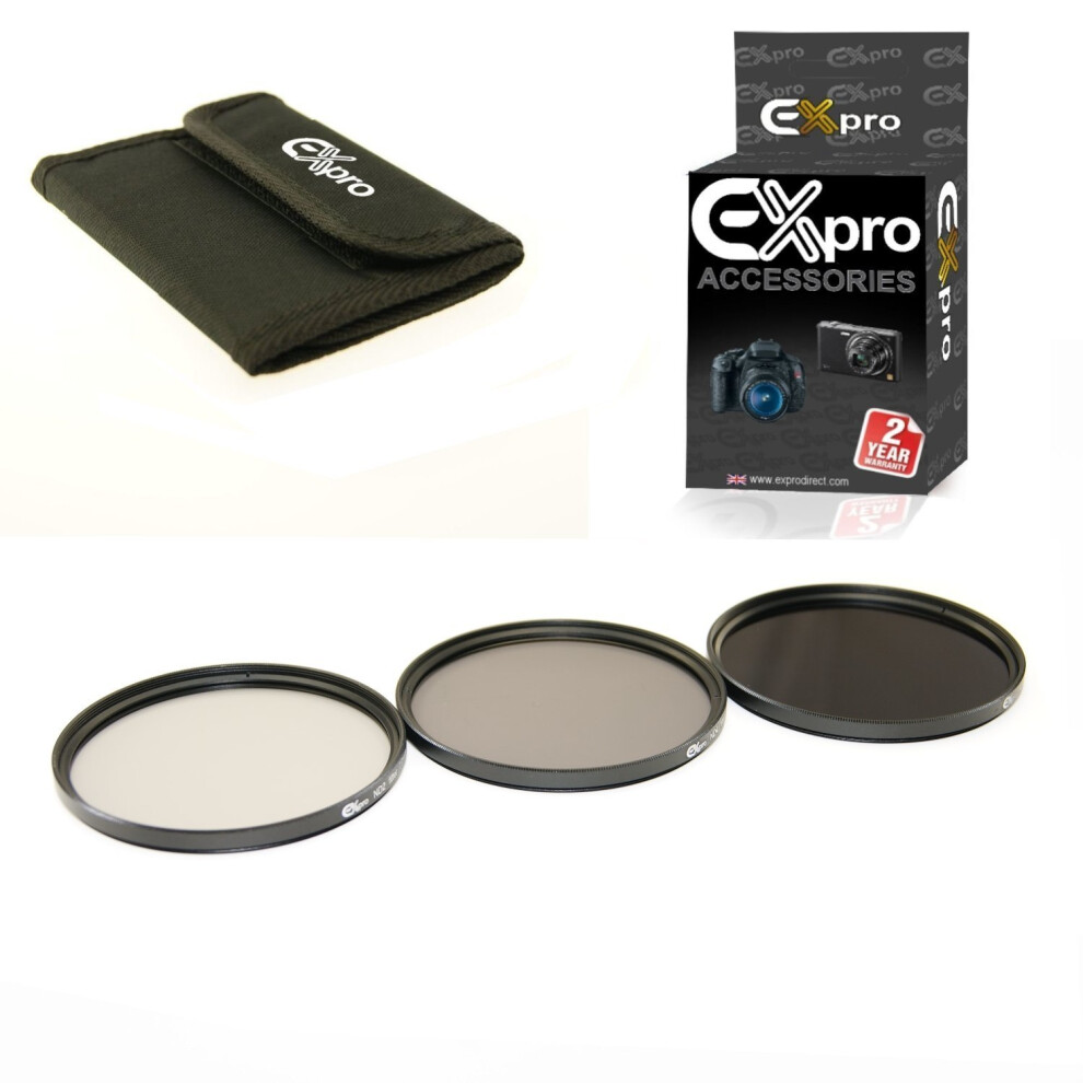 Ex-Pro 67Mm Nd 3 Piece Filter Kit With Case, Nd2, Nd4, Nd8 5055256991980