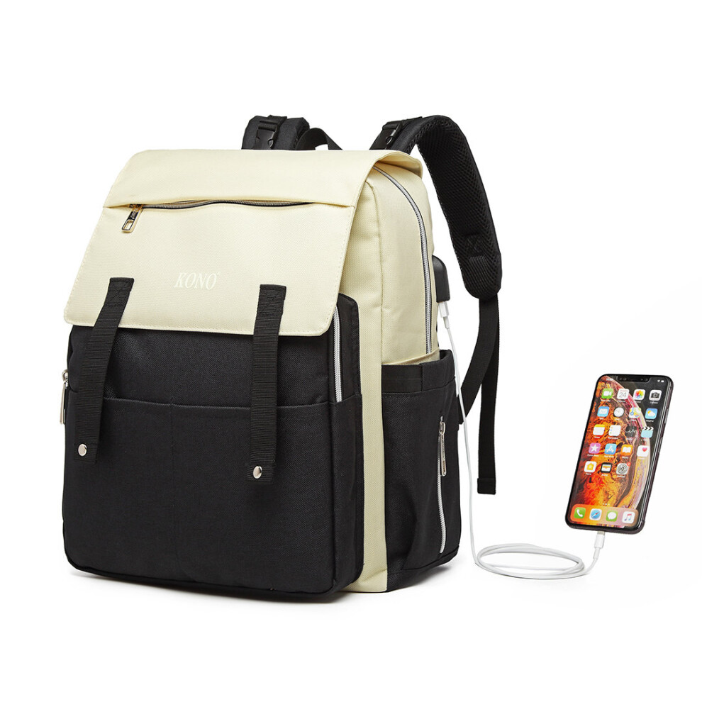 (Black) Multi Compartment Baby Changing Backpack