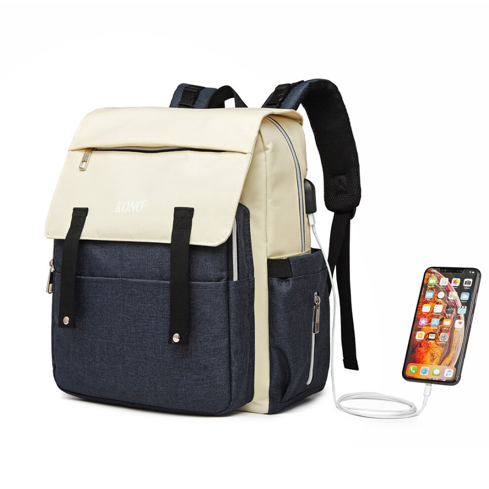 (Navy) Multi Compartment Baby Changing Backpack