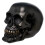 Gothic Metallic Black Skull Ornament 1
