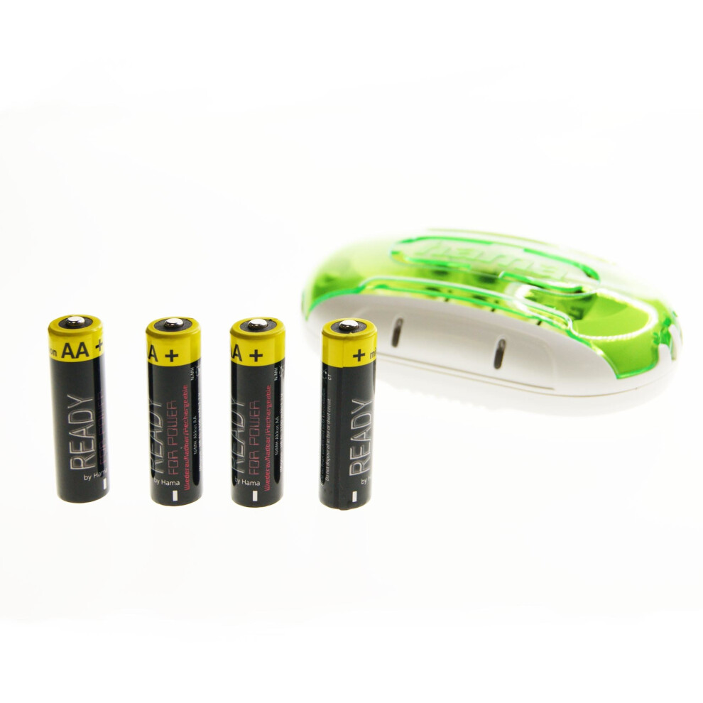 Hama Delta Plus Ready for Power 4 x AA Battery Charger Set