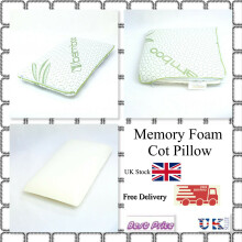New Bamboo Memory Foam Cot Pillow Anti Bacterial With Organic Bamboo Cover