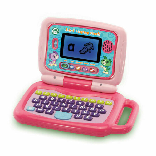 LeapFrog Leap Frog 2-in-1 LeapTop Touch Laptop pink?Learn Number, letters & Animal Facts