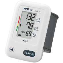 A&D Medical UB-525 blodtrycksmätare för handleden? IHB-indikator? Lätt? Vit
