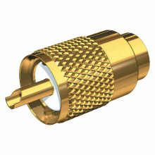 Conector PL-259 de Shakespeare PL-259-G con doble chapado en oro para RG-8/AU y RG-213