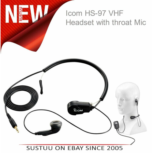 Icom Earphone With Throat Mic  Headset Use With Vs1/Opc2004/ 2