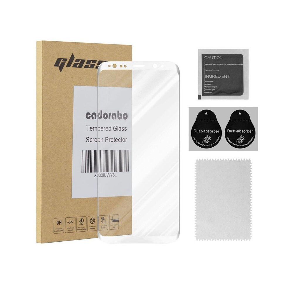 (Transparent ) Cadorabo Fullcover Tempered Glass For Samsung Galaxy S8 White 4251399376955