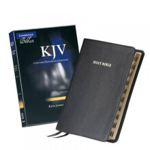 KJV Concord Reference Bible Black Calf Split Leather Redletter Text Thumb Index KJ564XRI