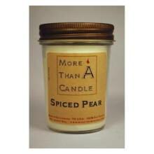 More Than A Candle SPP8J 8 oz Jelly Jar Soy Candle, Spiced Pear