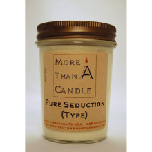 More Than A Candle PSD8J 8 oz Jelly Jar Soy Candle, Pure Seduction