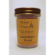 More Than A Candle LSP8J 8 oz Jelly Jar Soy Candle, Love Spell