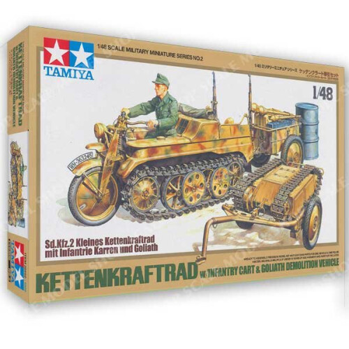 Tamiya Tamiya 300032502-1:48 Γερμανικός Τροχός Αλυσίδας Β' Παγκοσμίου Πολέμου με Goliath 1