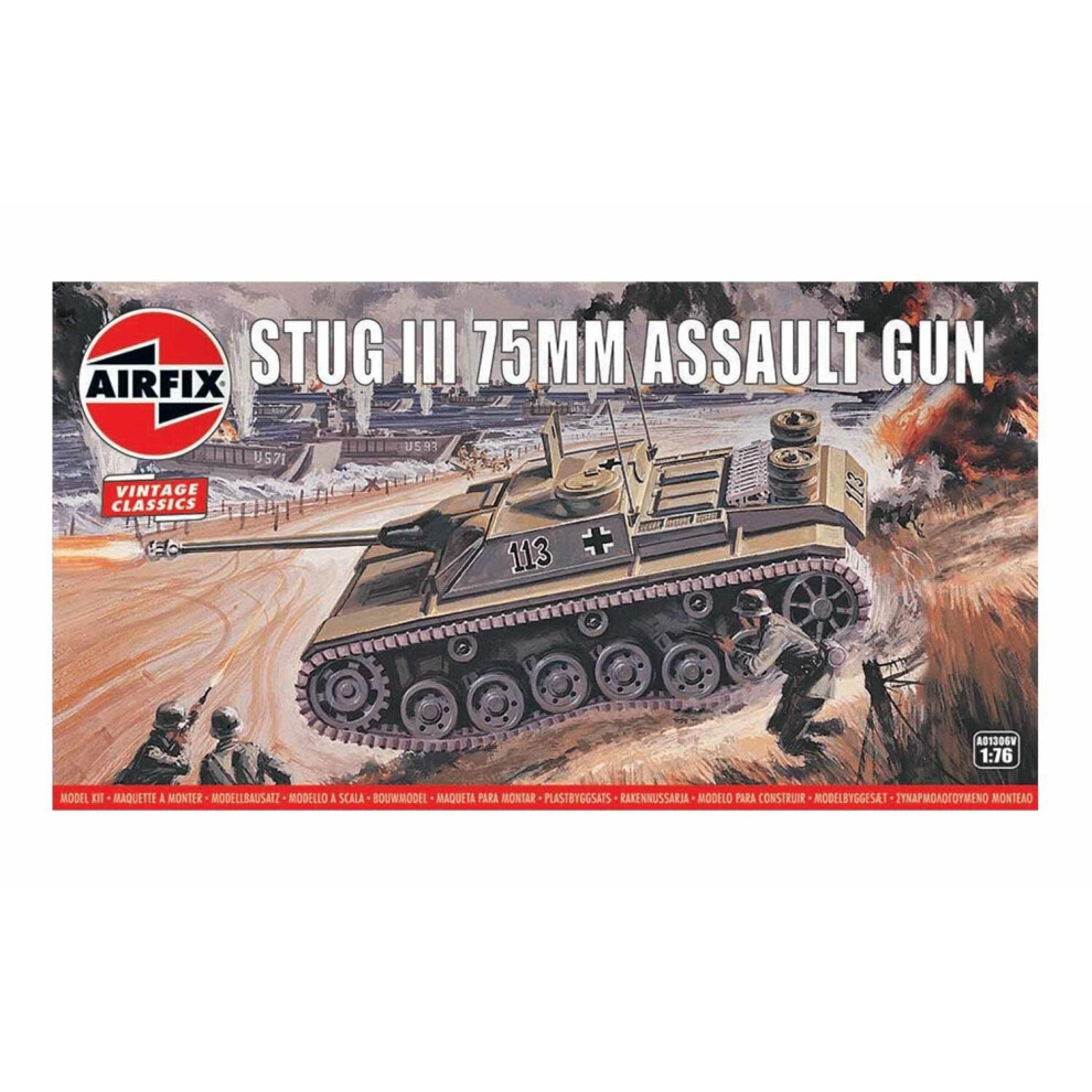 1/76 Sturmgeschutz III Ausf.G 75mm Assault Gun Airfix A01306