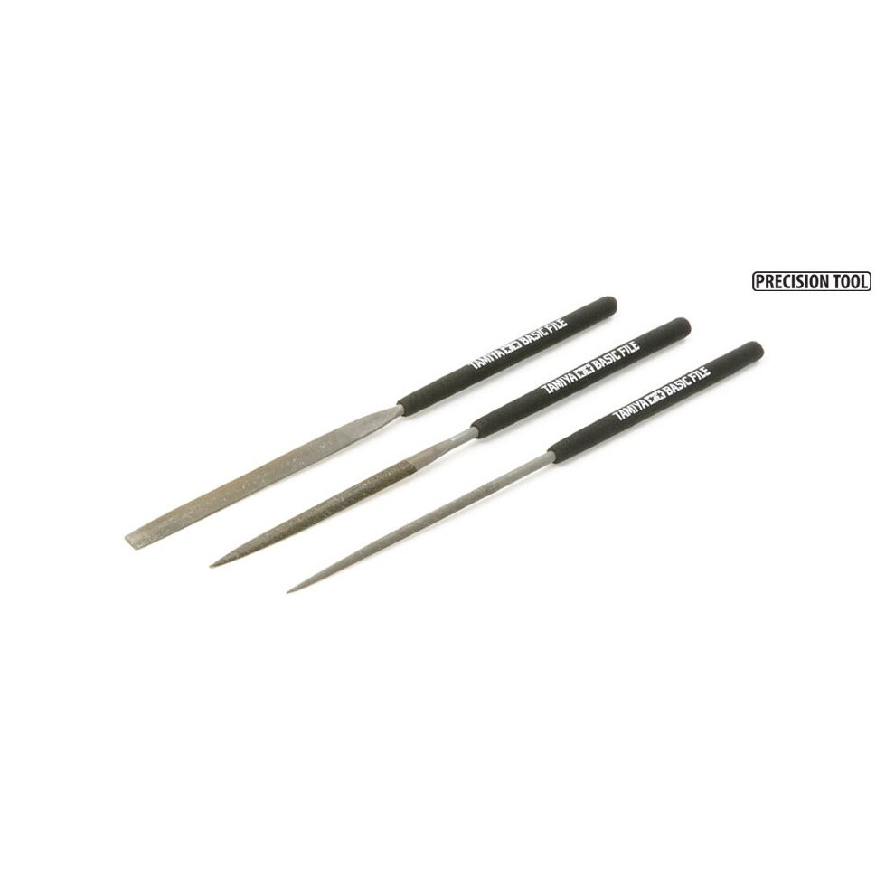 3x Basic File Set Smooth Double Cut Tamiya 74104