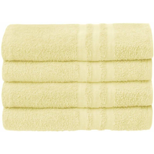 (Cream, Pack of 4) Pack of 2 or 4 Big Large Jumbo Bath Sheets Towels Soft Cotton Prime Egyptian Bale Sets