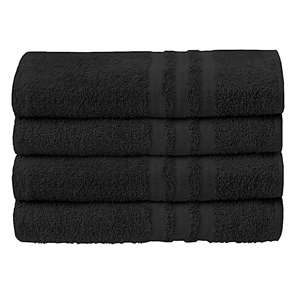 (Black, Pack Of 2) Pack of 2 or 4 Big Large Jumbo Bath Sheets Towels Soft Cotton Prime Egyptian Bale Sets