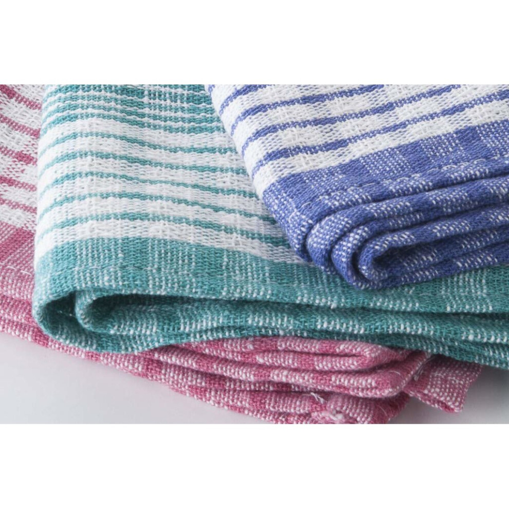(Red) Wonderdry Tea Towels Kitchen 100% Cotton 10-Pack