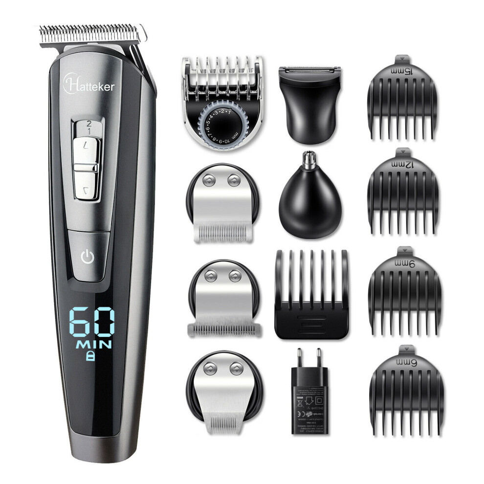 Hatteker Men's Cordless 5-in-1 Grooming Kit | Hair & Beard Trimmer