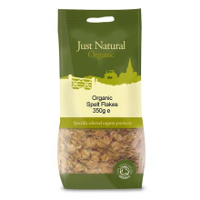 Spelt Flakes 350g, Organic (Just Natural Organic)