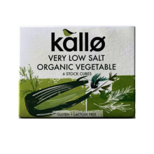 Vegetable Stock Cubes - Very Low Salt, Organic 60g (Kallo)