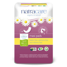 Natracare, Serviettes Hygiéniques, Couverture Coton Bio, Régulier, 14 Serviettes