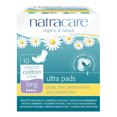 Natracare, Ultra Binden, Bio-Baumwoll-Decke, Lang, 10 Binden