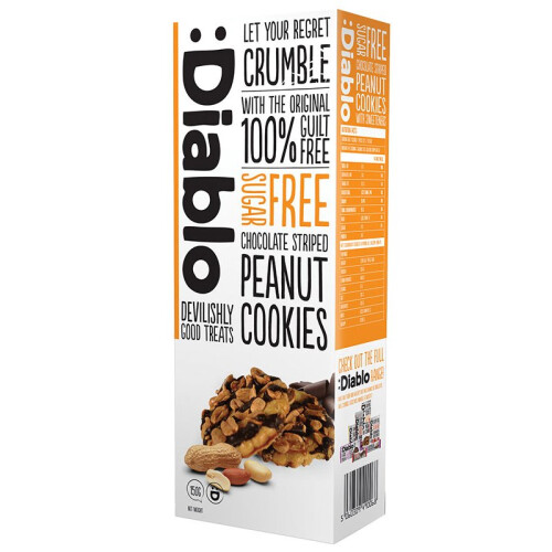 Chocolate Striped Peanut Cookies 150g (Diablo)
