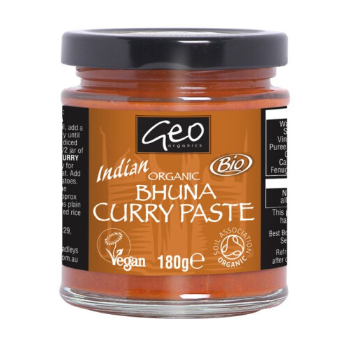 Bhuna Curry Paste, Organic 180g (Geo Organics)