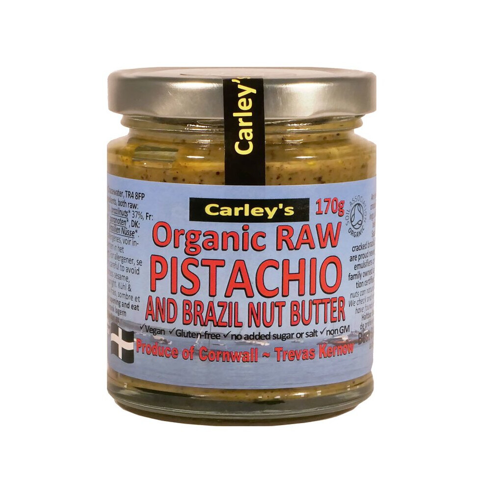 Raw Pistachio and Brazil Nut Butter, Organic 170g (Carley's)