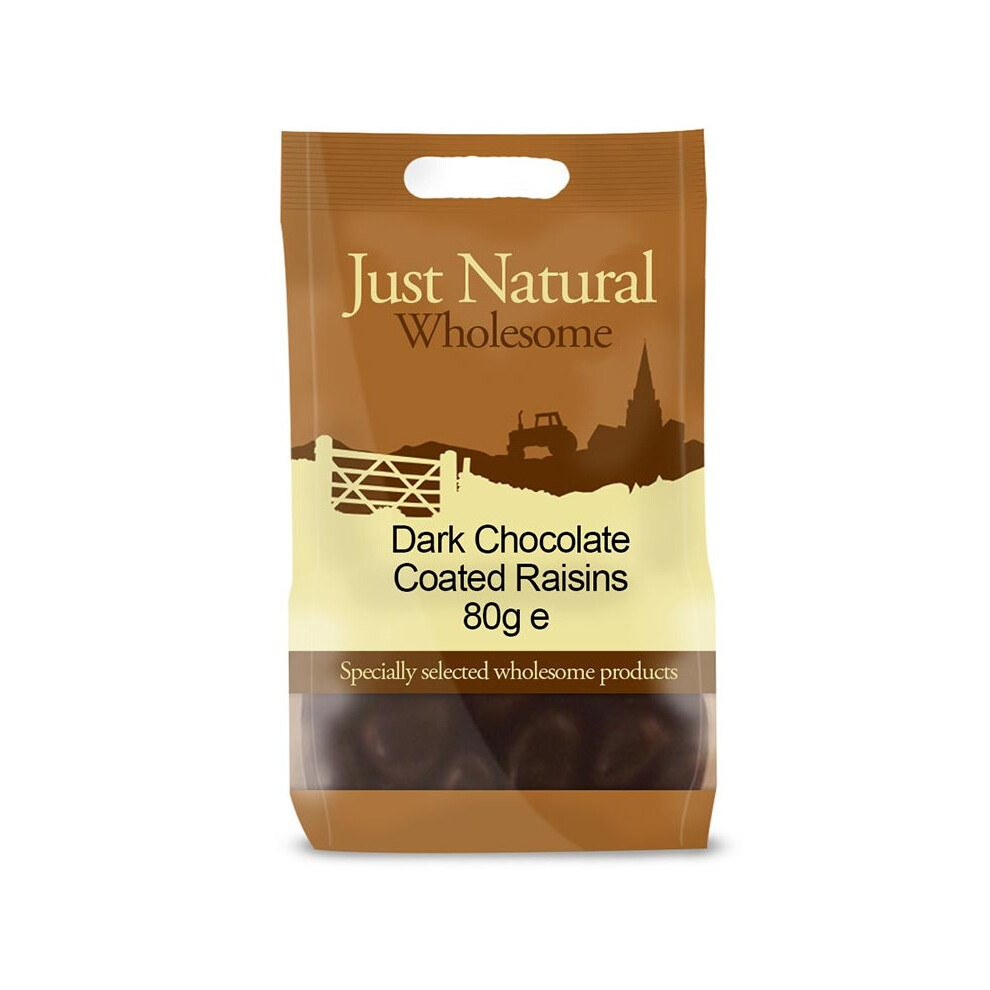Just Natural Dark Chocolate Coated Raisins 80G (Just Natural Wholesome)