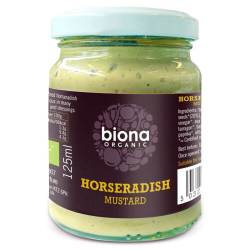 Horseradish Mustard, Organic 125g (Biona)