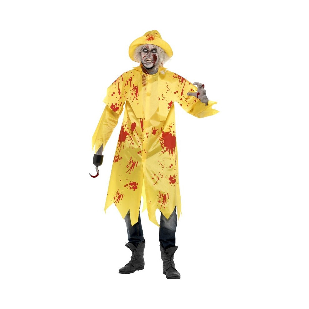 Zombie Fischer rain jacket costume Halloween Horror Size