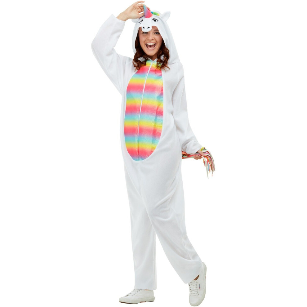 Unicorn Costume White hooded jumpsuit Size