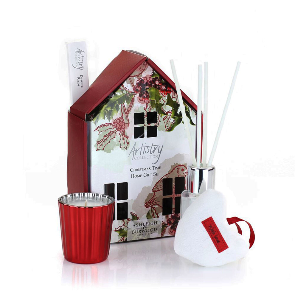 Artistry Collection Christmas House Votive Candle & Diffuser Gift Sets Christmas Time