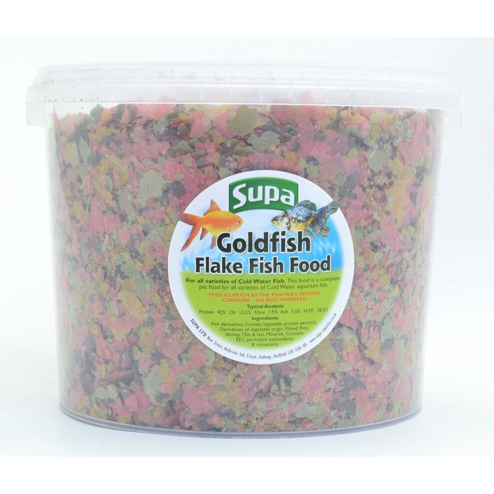 Supa Coldwater Goldfish Aquarium Pond Fish Flake Food 3 Litre