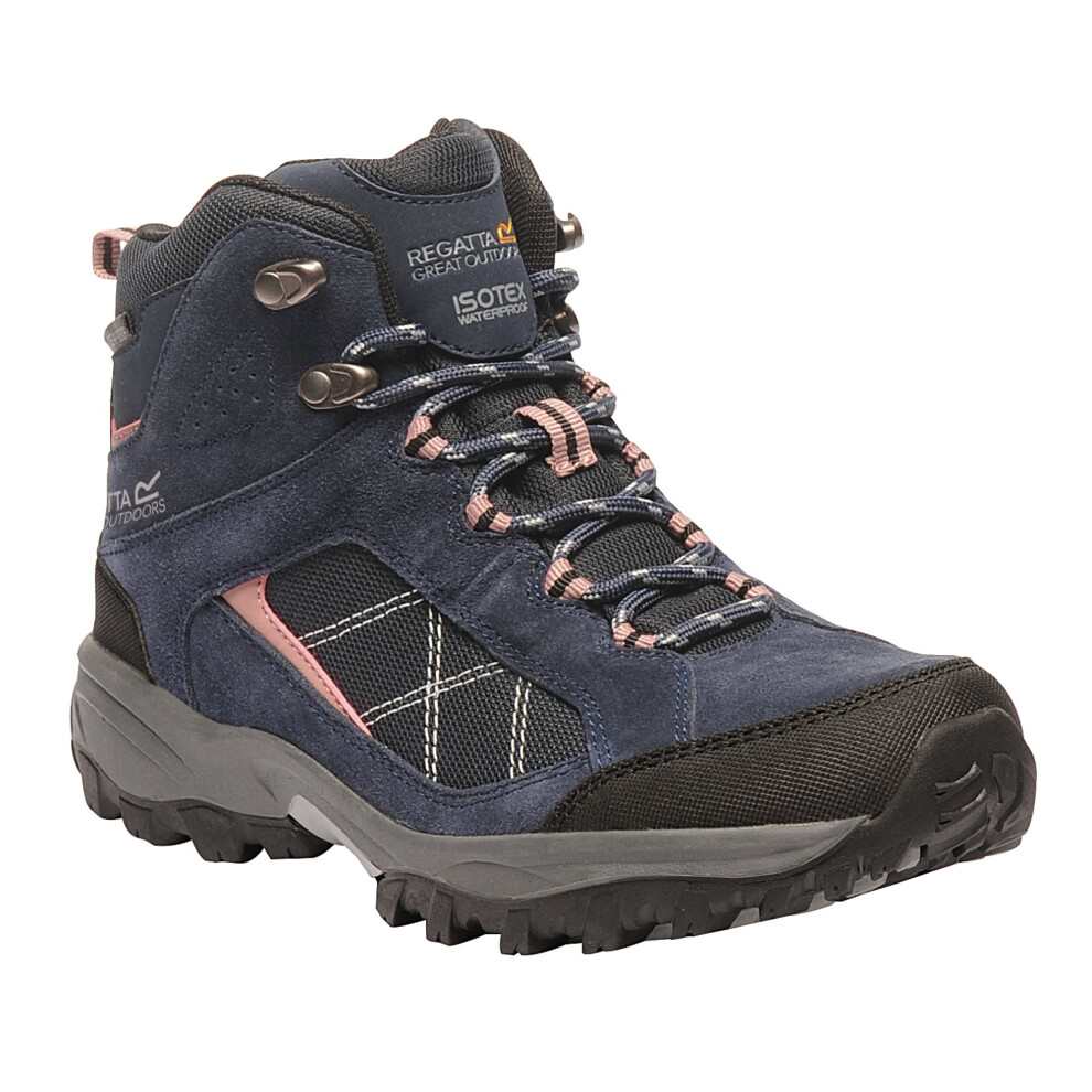 (8 UK, Navy/Ash Rose) Regatta Great Outdoors Womens/Ladies Lady Clydebank Waterproof Hiking Boots