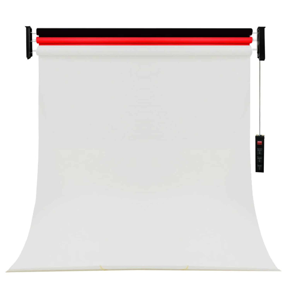 Pro 3 Roller Motorized Heavy-Duty Wall Ceiling Mount Background Support System for Photography Photo Video Studio Backdrop Kit
