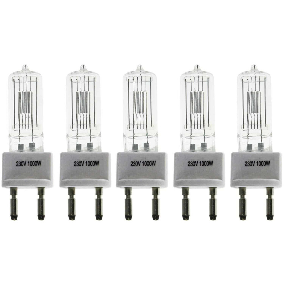 Pyxelstudio 5X 1000W Fresnel Tungsten Halogen Bulb - G22 Fitting