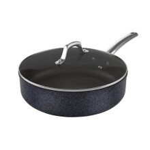 Tower TruStone Hard -Wearing 28cm Saute Pan, Non-Stick & Easy Clean in Violet Black