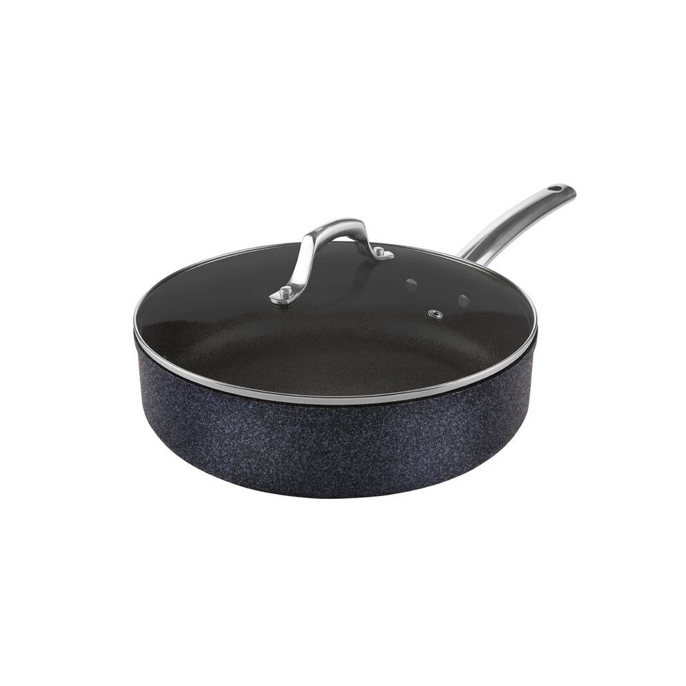 Tower Trustone Hard -Wearing 28Cm Saute Pan, Non-Stick & Easy Clean In Violet Black