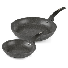 Tower Cerastone Easy Clean Non-Stick Ceramic Coating Frying Pan Set, Forged Aluminium, Graphite