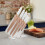 Tower 5pc Tower Kitchen Knife Set With Knife Block  Rose Gold 7