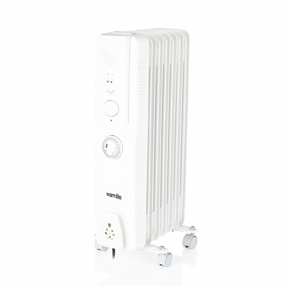 Warmlite Wl43003ytw 1500W Oil Filled Radiator With Timer