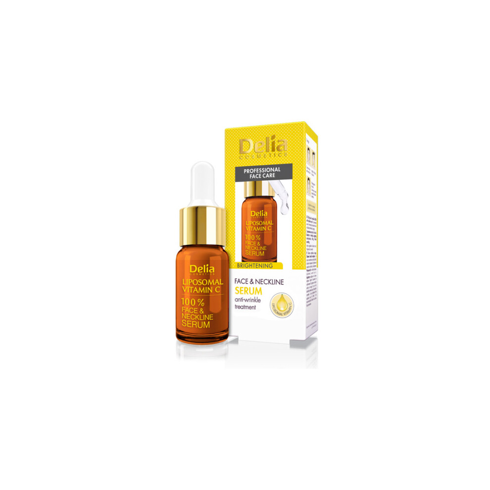 (Liposomal Vitamin C Brightening Serum) Delia 100% Serum Face & Neckline Anti Wrinkle vitamins A+ E+ F Collagen Argan