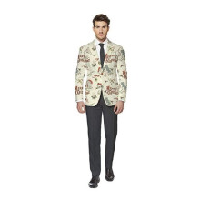 (multicolor, EU 56) Merry Christmas Jacket Christmas Jacket motive Opposuit Slimline Premium Size