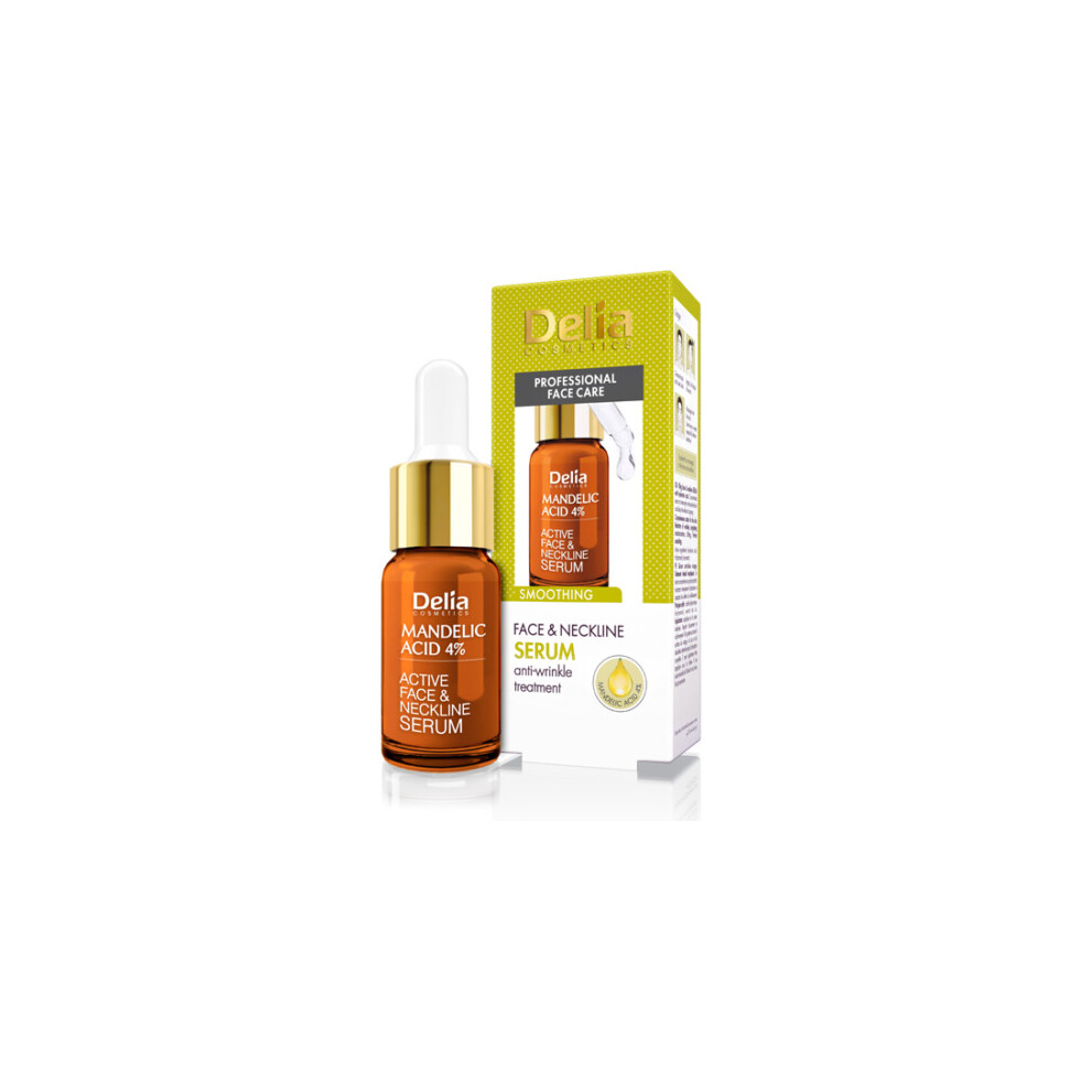 (Mandelic Acid 5% Smoothing Serum) Delia 100% Serum Face & Neckline Anti Wrinkle vitamins A+ E+ F Collagen Argan