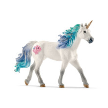 Schleich bayala enhrningsleksaker fr flickor och pojkar Sea Unicorn hingst med delstenar bl och lila lder 5+